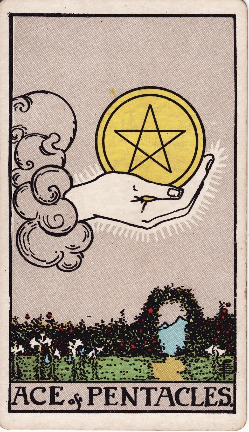 ไพ่ เอซเหรียญ (Ace of Pentacles)