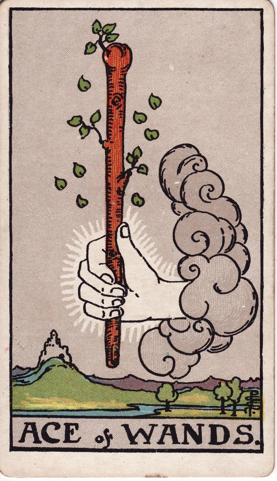 ไพ่ เอซไม้เท้า (Ace of Wands)