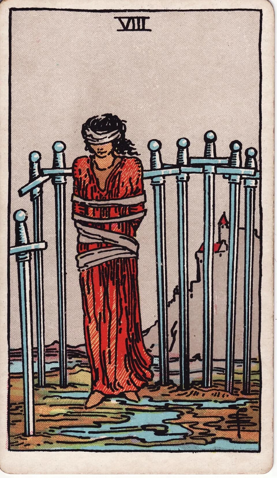 ไพ่ แปดดาบ (Eight of Swords)