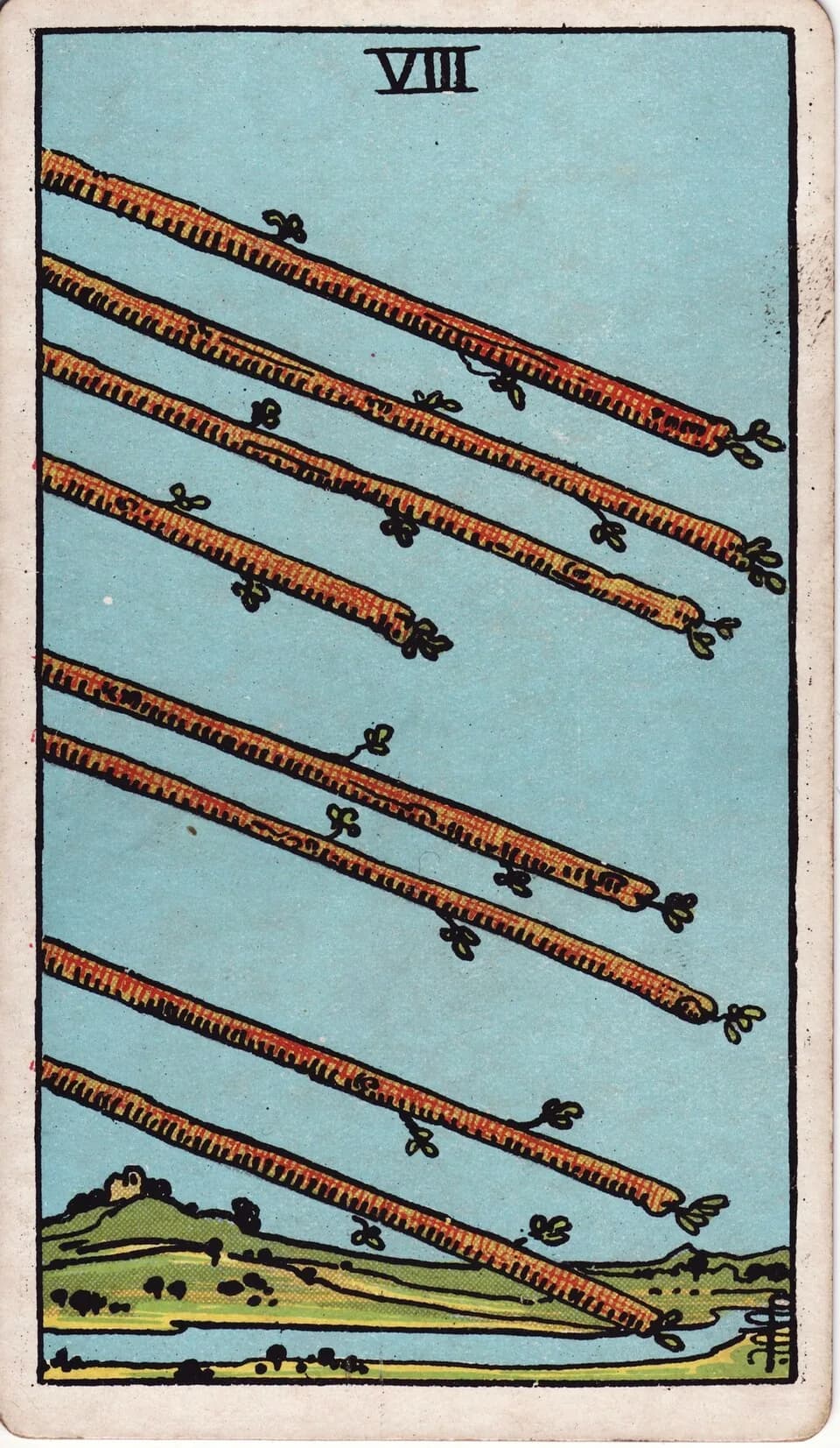 ไพ่ แปดไม้เท้า (Eight of Wands)
