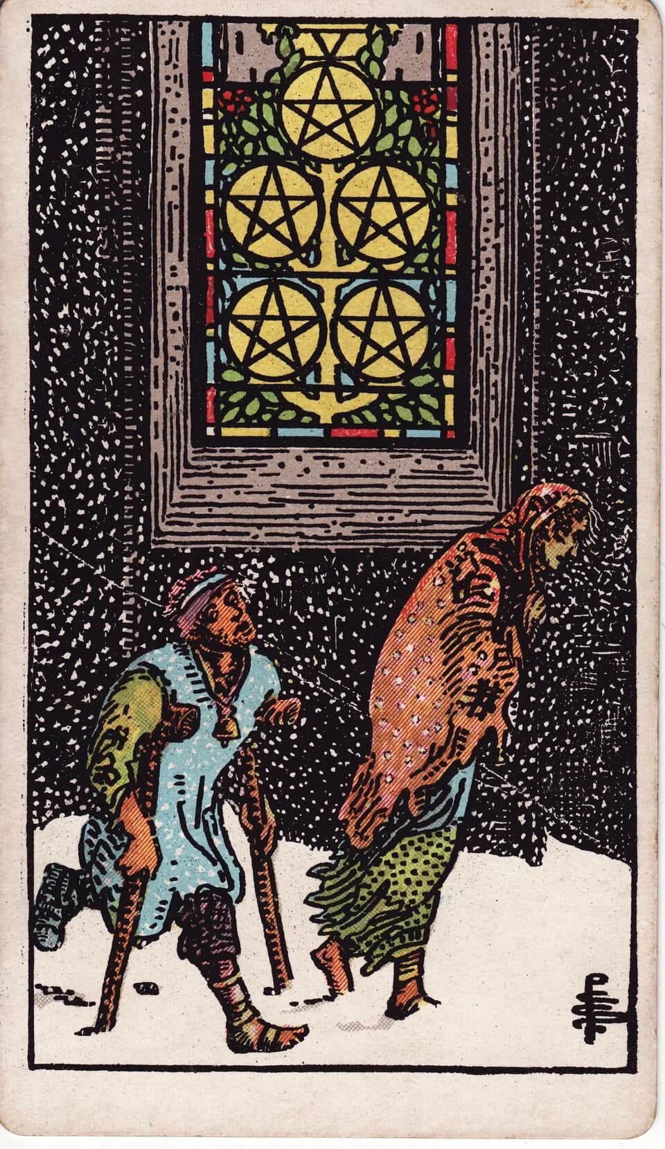 ไพ่ ห้าเหรียญ (Five of Pentacles)