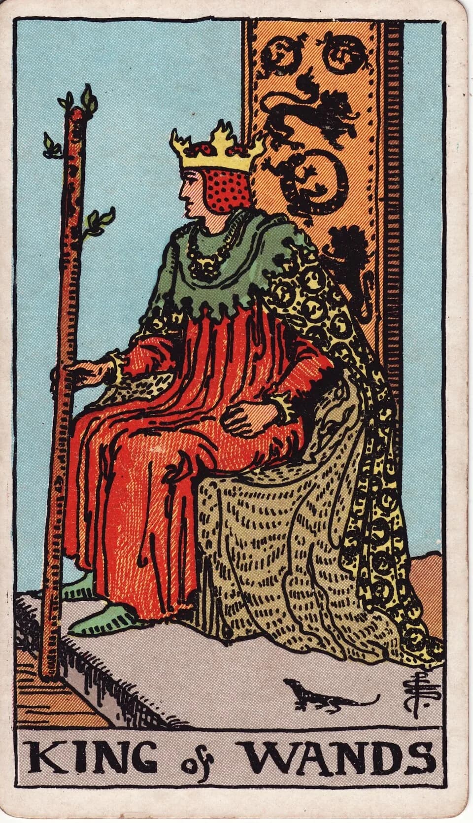 ไพ่ ราชาไม้เท้า (King of Wands)