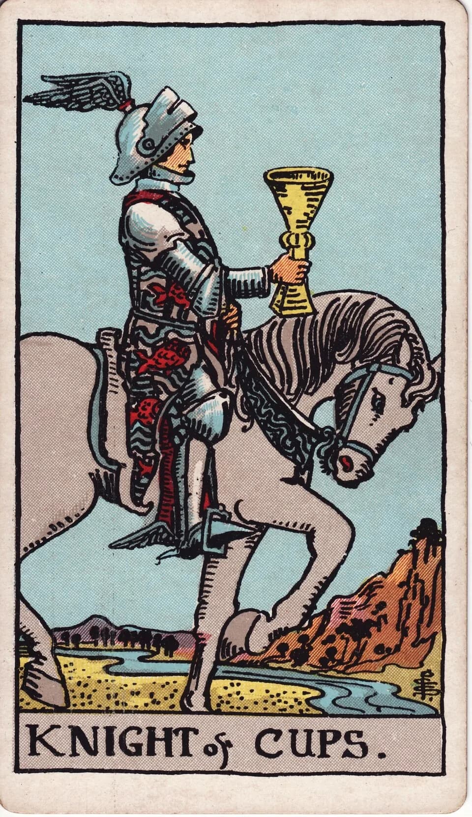 ไพ่ อัศวินถ้วย (Knight of Cups)