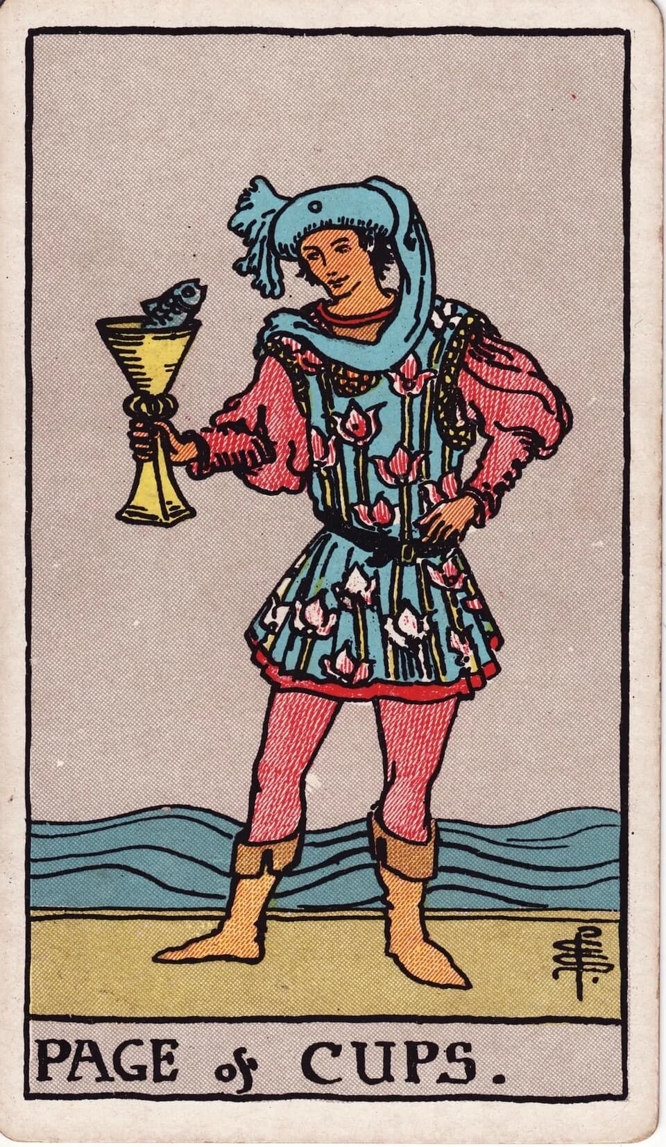 ไพ่ เด็กรับใช้ถ้วย (Page of Cups)