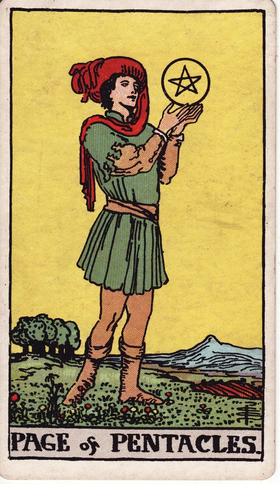 ไพ่ เด็กรับใช้เหรียญ (Page of Pentacles)