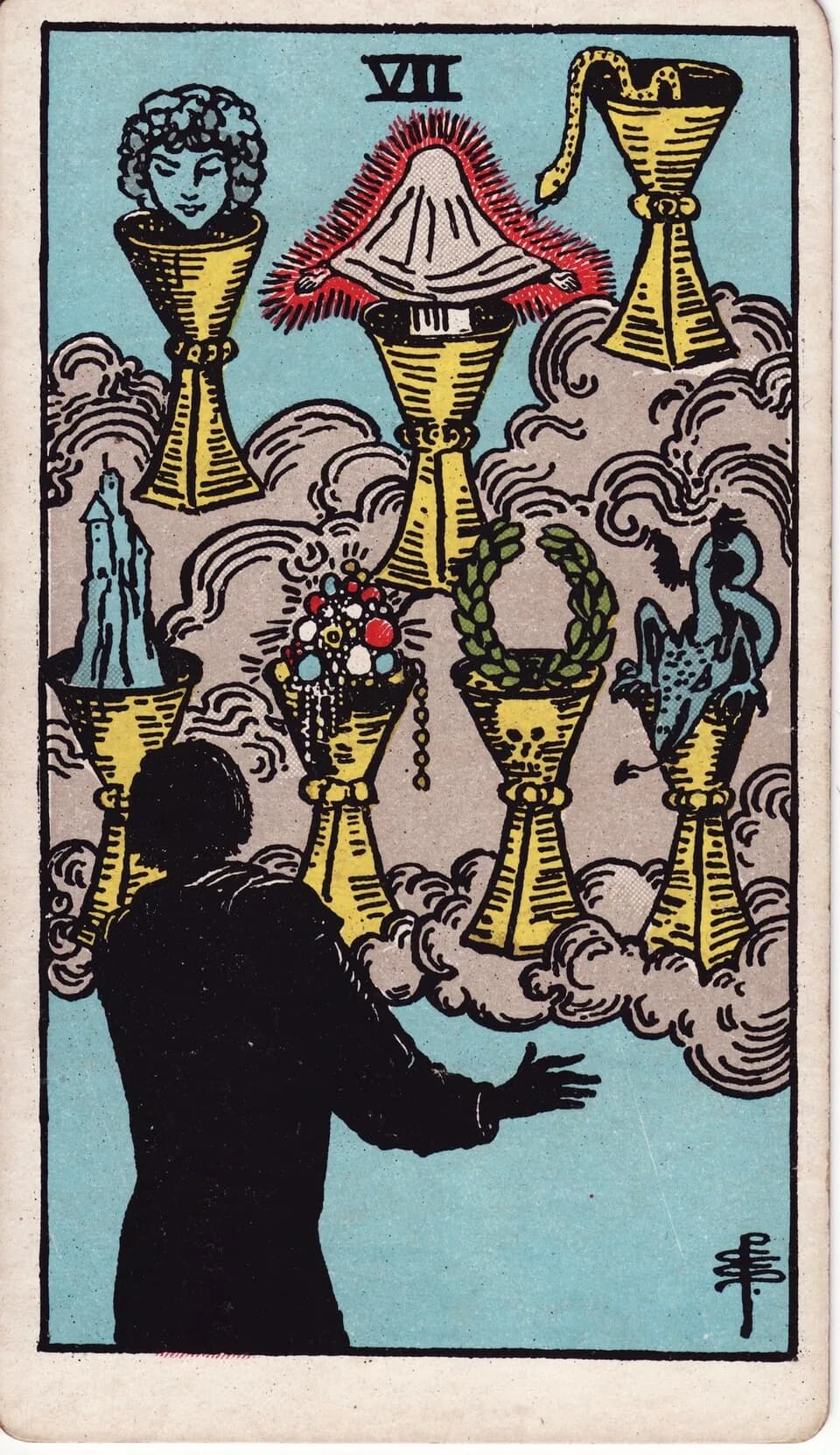ไพ่ เจ็ดถ้วย (Seven of Cups)