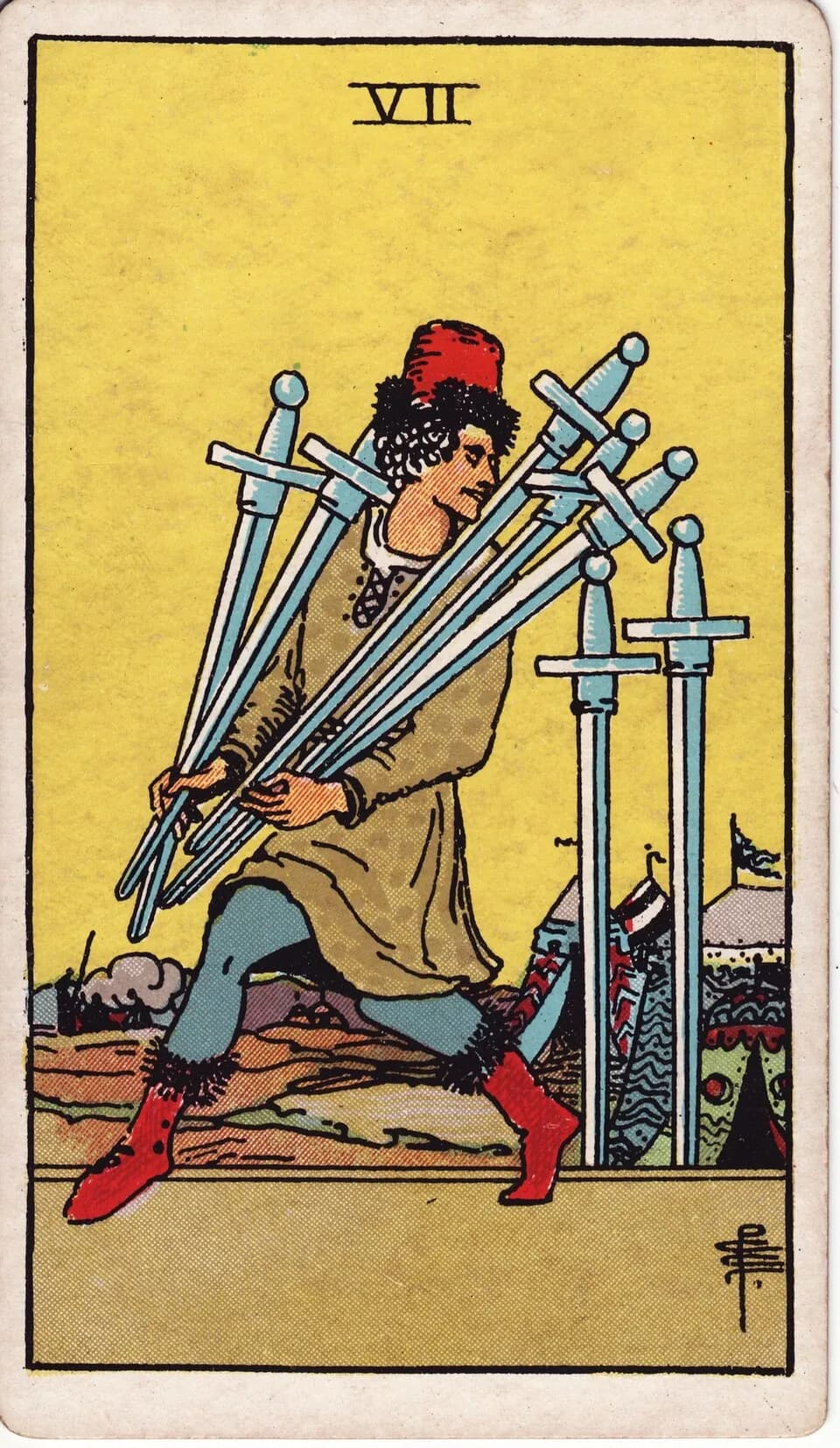 ไพ่ เจ็ดดาบ (Seven of Swords)