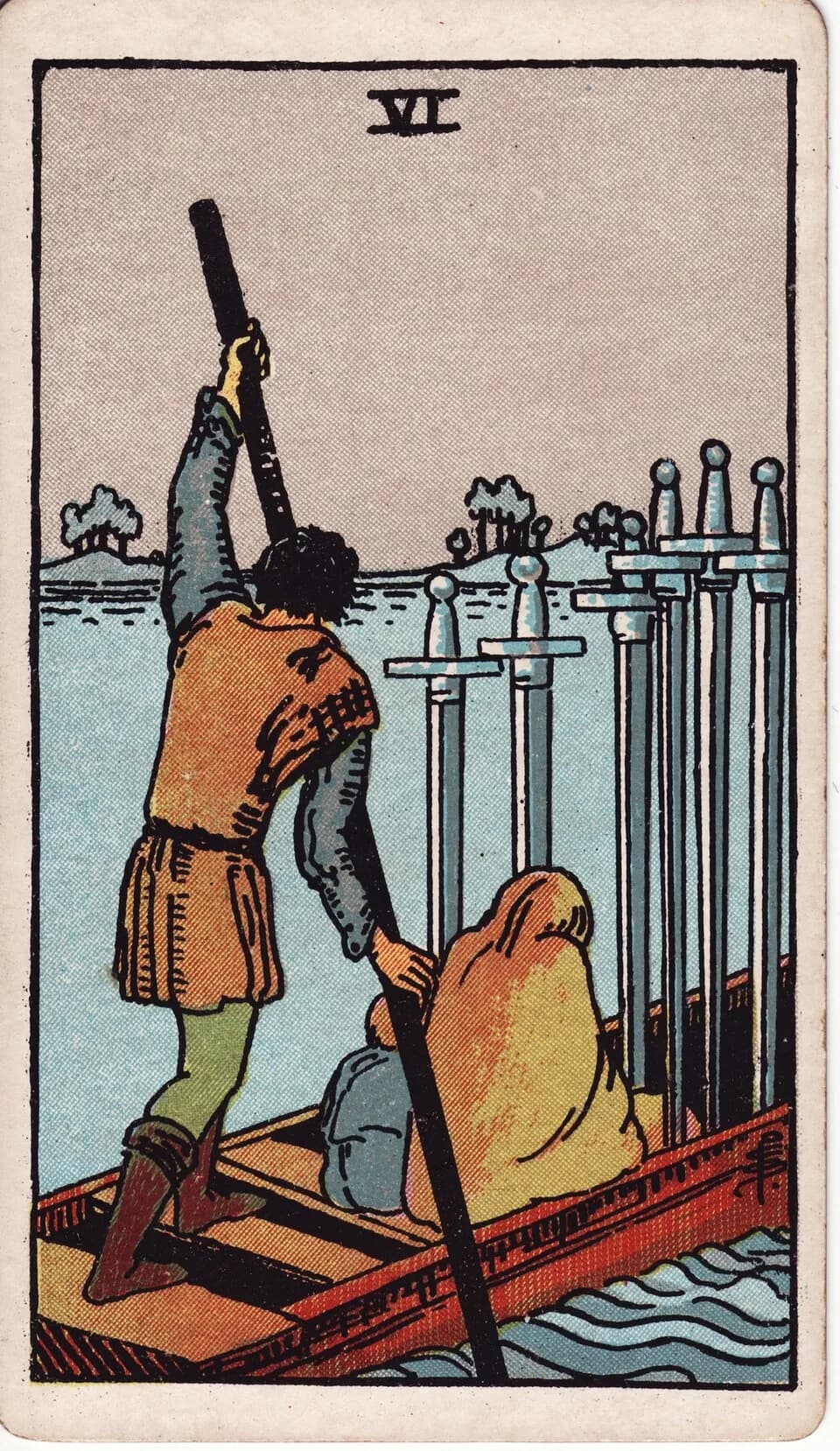 ไพ่ หกดาบ (Six of Swords)