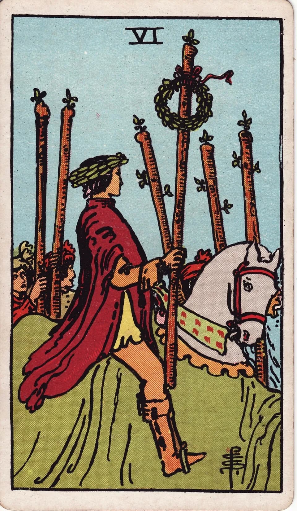 ไพ่ หกไม้เท้า (Six of Wands)