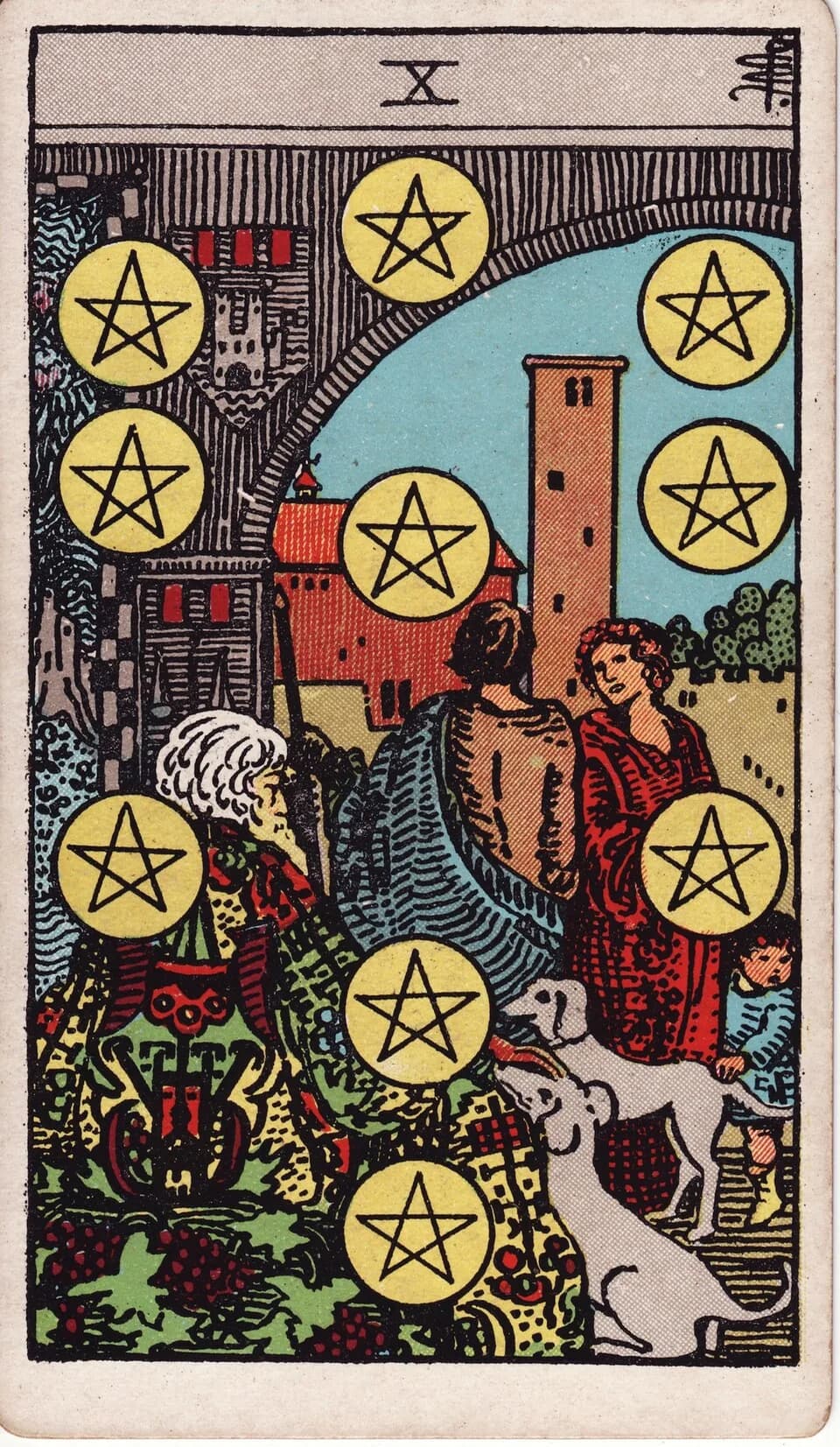 ไพ่ สิบเหรียญ (Ten of Pentacles)