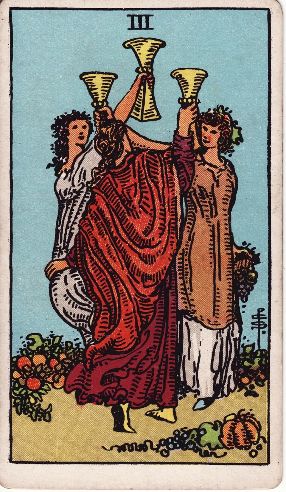 ไพ่ สามถ้วย (Three of Cups)