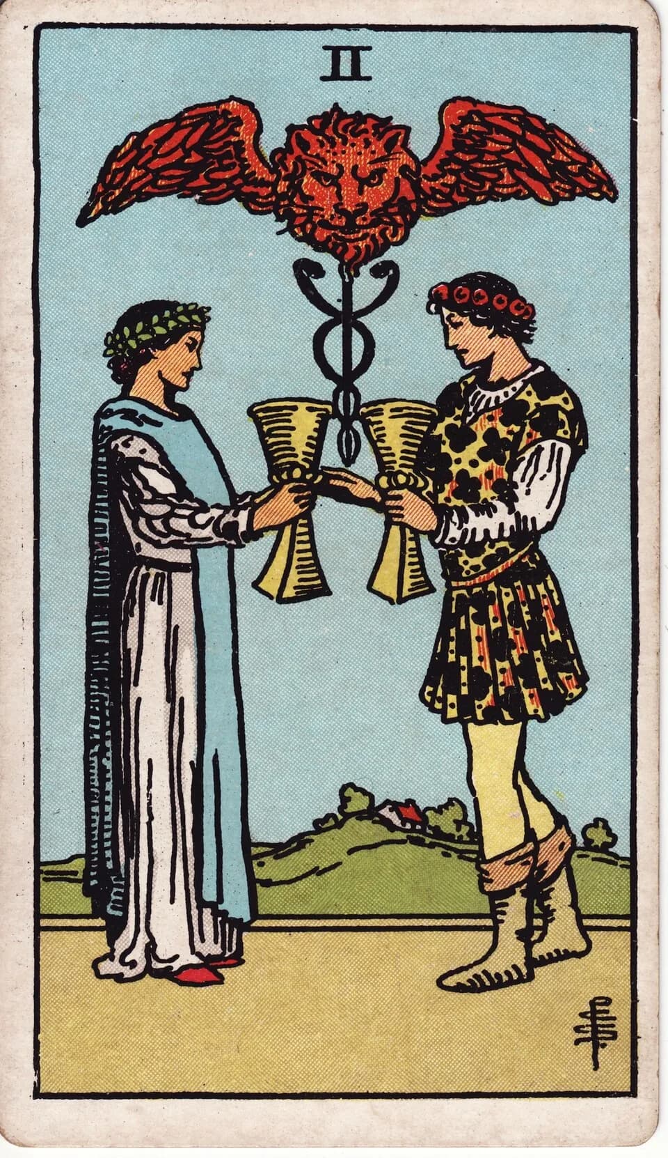 ไพ่ สองถ้วย (Two of Cups)